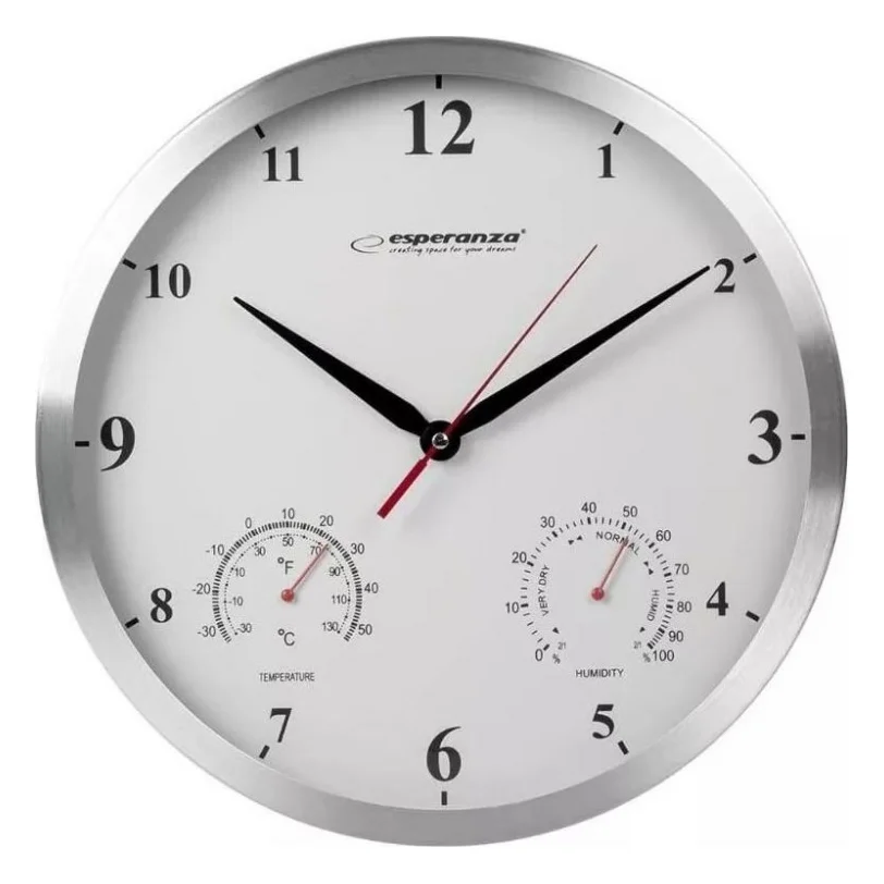 Настінний годинник Esperanza Wall Clock Washington 30 см White (EHC008W)
