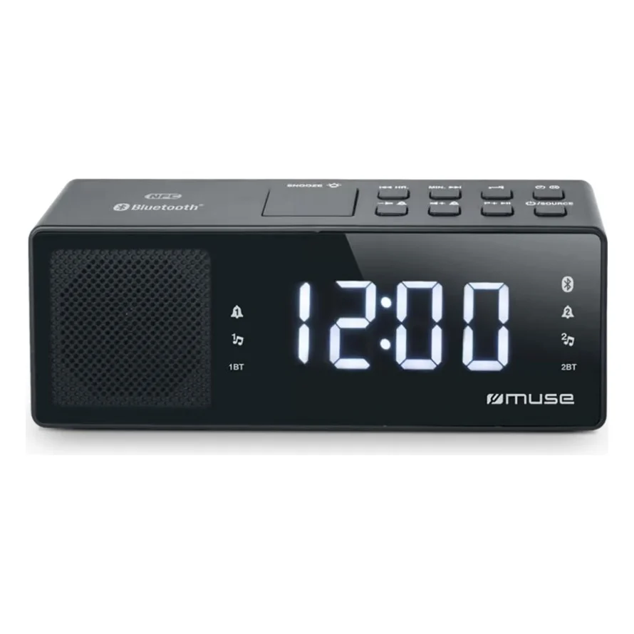 Настільний годинник Muse Радіо-годинник з USB чорний (M-172 BT) — фото 2