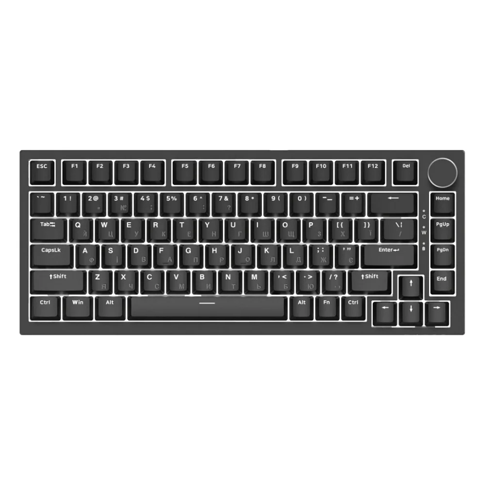 Клавіатура Ajazz AK820 Red Switch USB-C UA Black (AK820-R-B)
