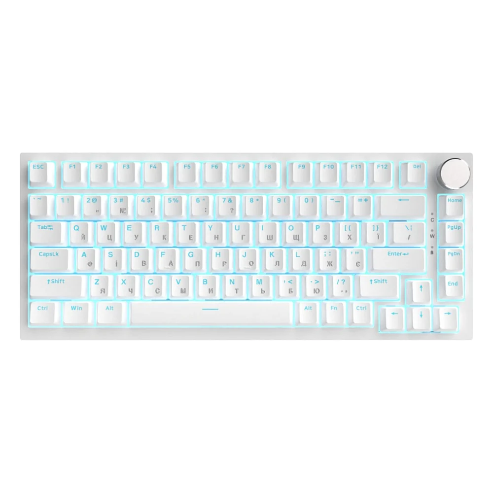 Клавіатура Ajazz AK820 Red Switch USB-C UA White (AK820-R-W)
