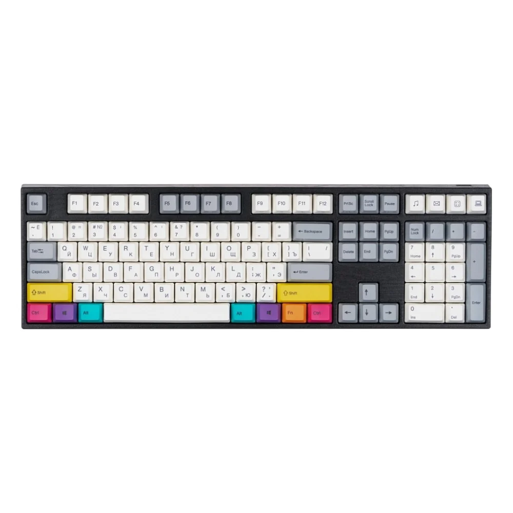 Клавіатура Varmilo APT108 CMYK C-TK Brown Wireless White Led UA (A93A024D3A5A17A007)