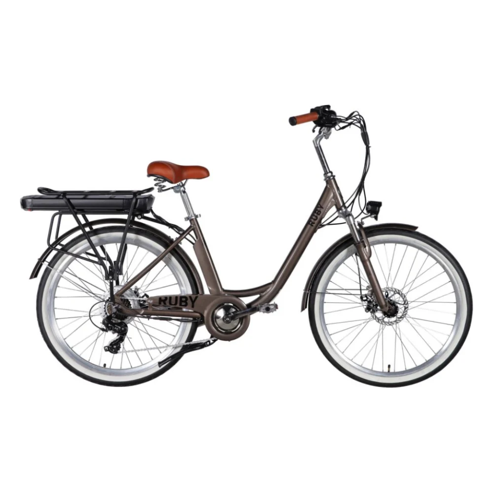 Електровелосипед Dorozhnik 26" eRUBY DD FR рама-17" 48B 15А*г 500Вт 2026 мокрий асфальт (ELB-D-26-303)