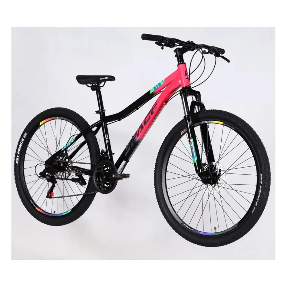 Велосипед Space 27.5" AURORA DD FR рама-15" ST 2026 рожево-чорний (OPS-SP-27.5-091) — фото 2