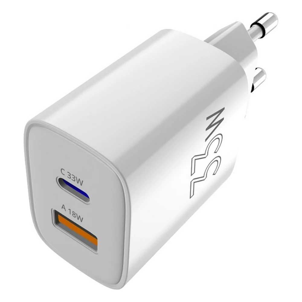 Зарядний пристрій Sigma 1xUSB-C PD33W + 1xUSB QC3.0 GaN X-power PS33-01 white (4827798527719) — фото 12