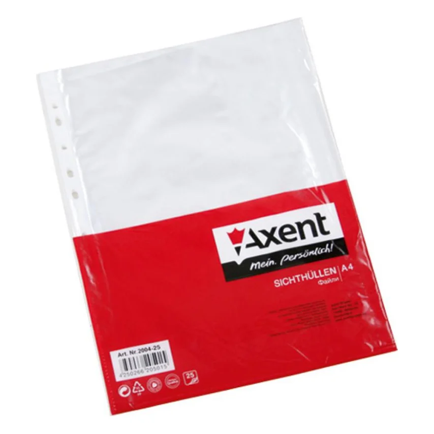 Файл Axent А4+ Glossy, 40мкм (100 шт.) (2004-00-А)