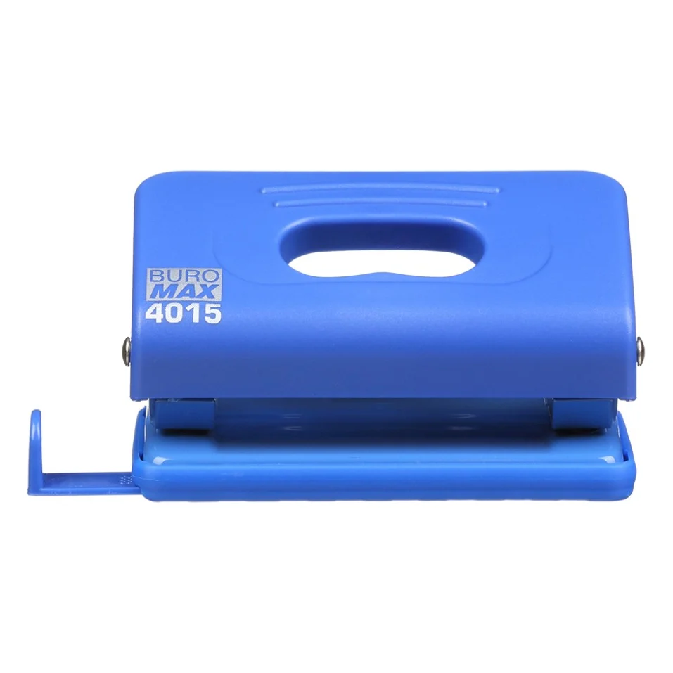 Діркопробивач Buromax пластиковий, до 10 аркушів, 120 х 58 х 59 мм, синій (BM.4015-02) — фото 4