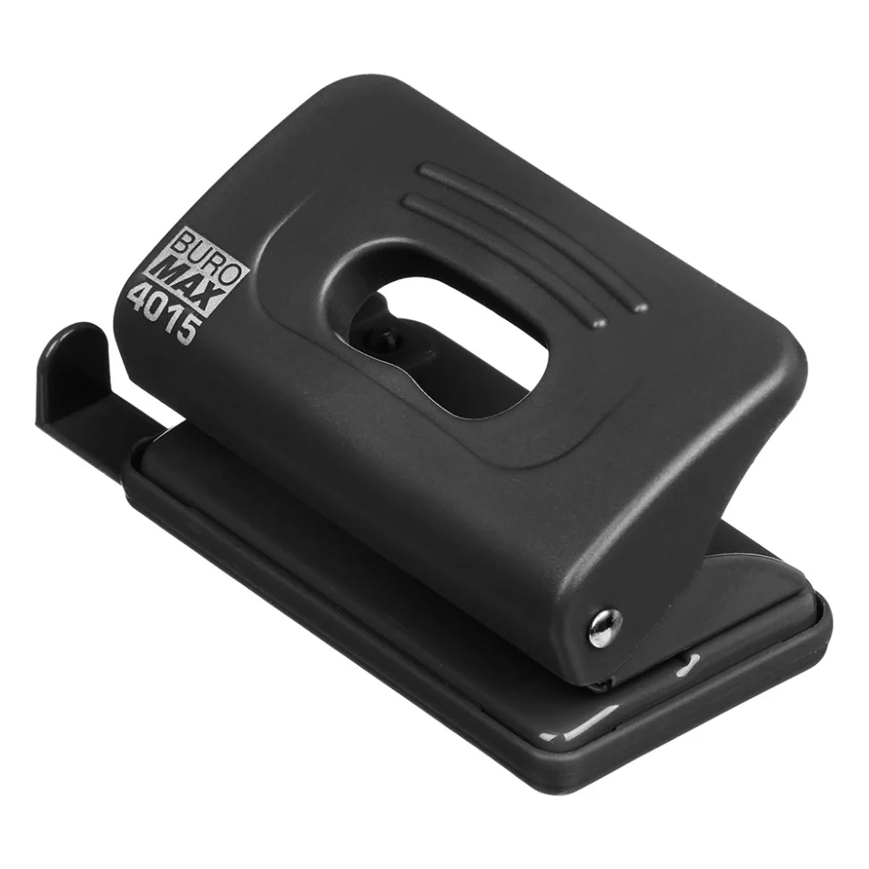 Діркопробивач Buromax пластиковий, до 10 аркушів, 120 х 58 х 59 мм, чорний (BM.4015-01)
