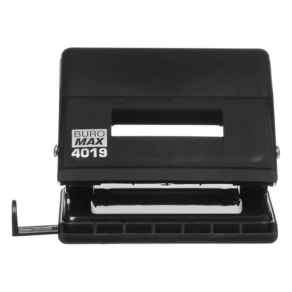 Діркопробивач Buromax пластиковий, до 20 аркушів, 120 х 88 х 76 мм, чорний (BM.4019-01) — фото 4
