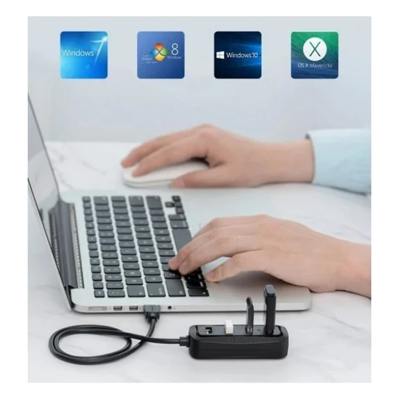 Концентратор Vention USB 2.0 to 4xUSB 2.0 0.15m black (VAS-J43-B015) — фото 2