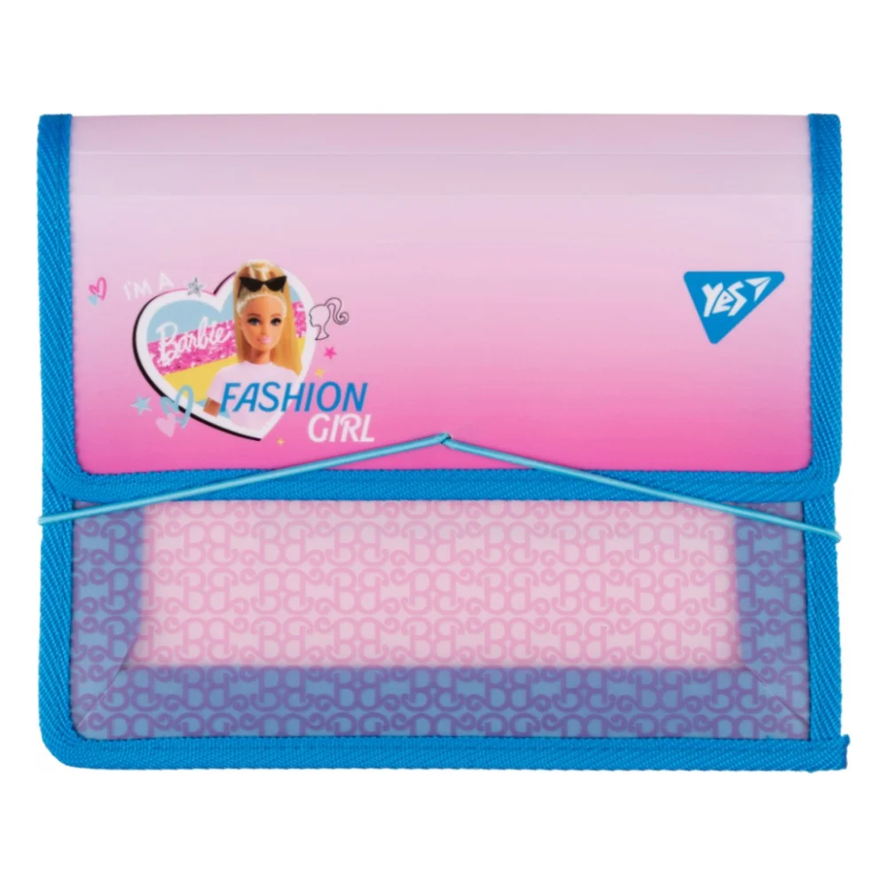 Папка для зошитів Yes пластикова на резинці Barbie рожевий В5 (492211)