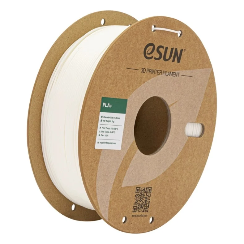 Пластик для 3D-принтера eSUN PLA+ P1.75мм, 1кг, white (PLA+P175W1)
