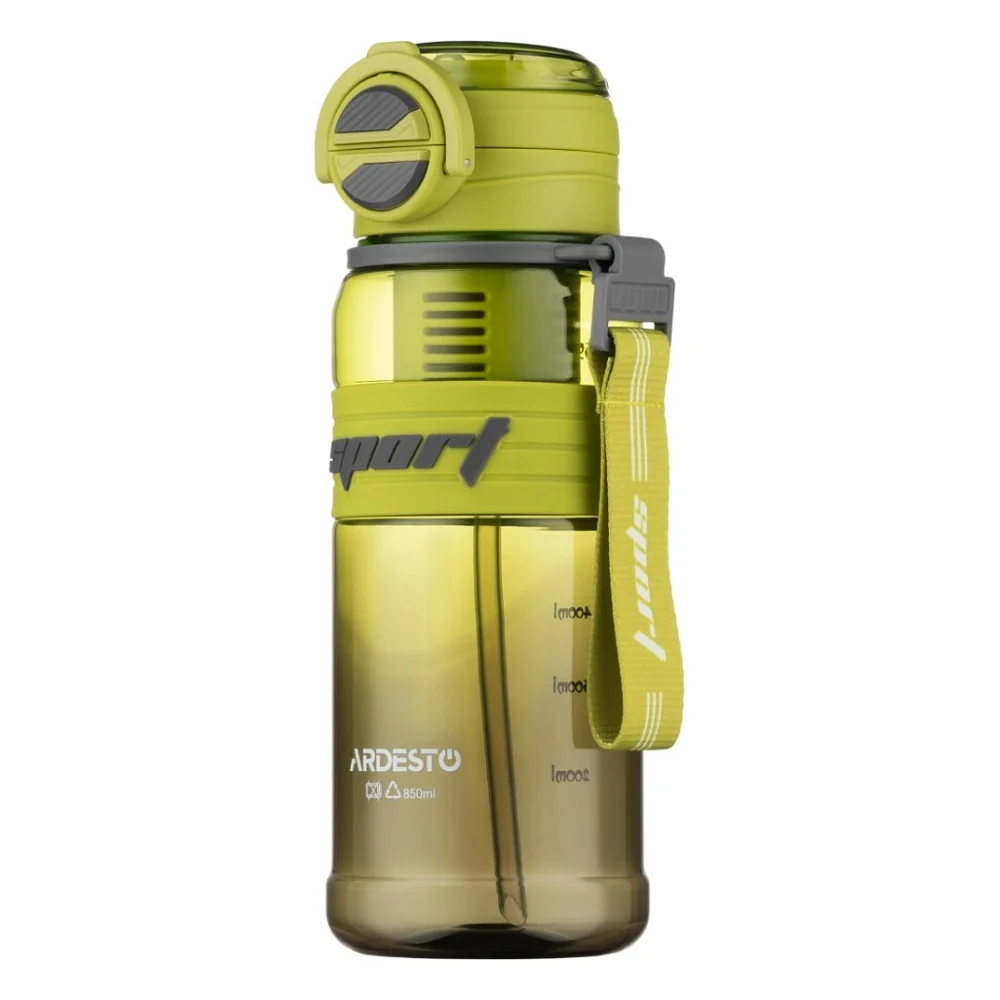 Пляшка для води Ardesto Urban 850мл, пластик, зелений (AR2285UE)