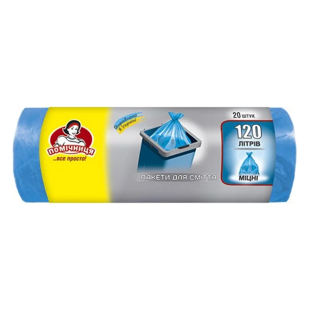 Пакети для сміття Помічниця 120 л 20 шт. (4820012340019)