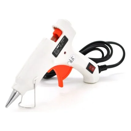 Клейовий пістолет Voltronic HS-6502, 220 V, 20 W, 7 mm, перехідник, white, Box (HS-6502)