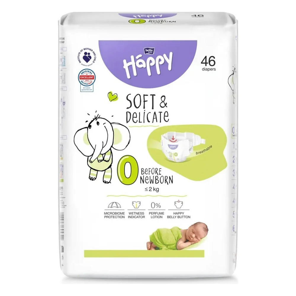 Підгузки Bella Happy 0 Before New Born 46 шт (5900516605322)