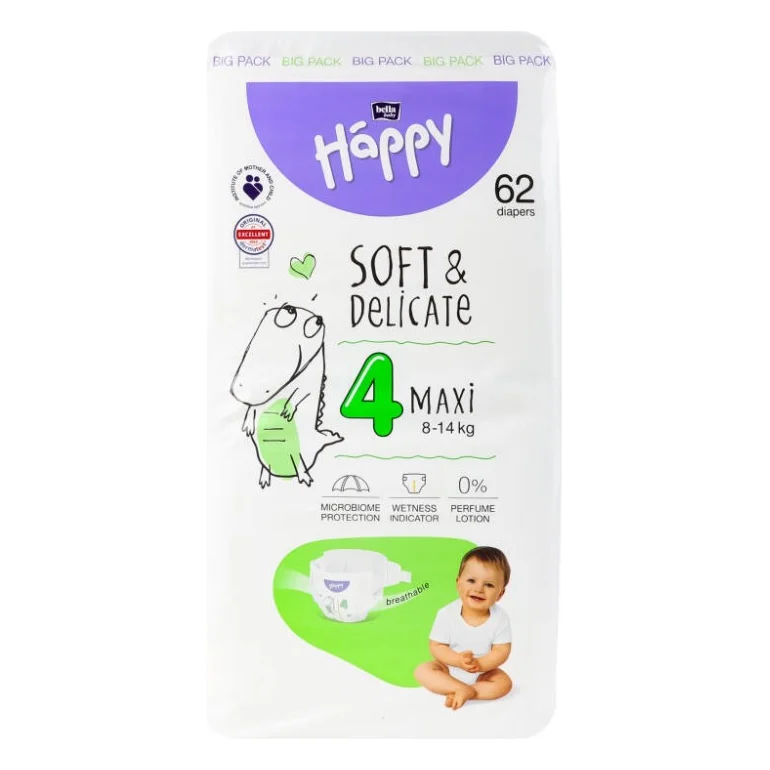 Підгузки Bella Happy 4 Maxi 8-14 кг 62 шт (5900516605445)