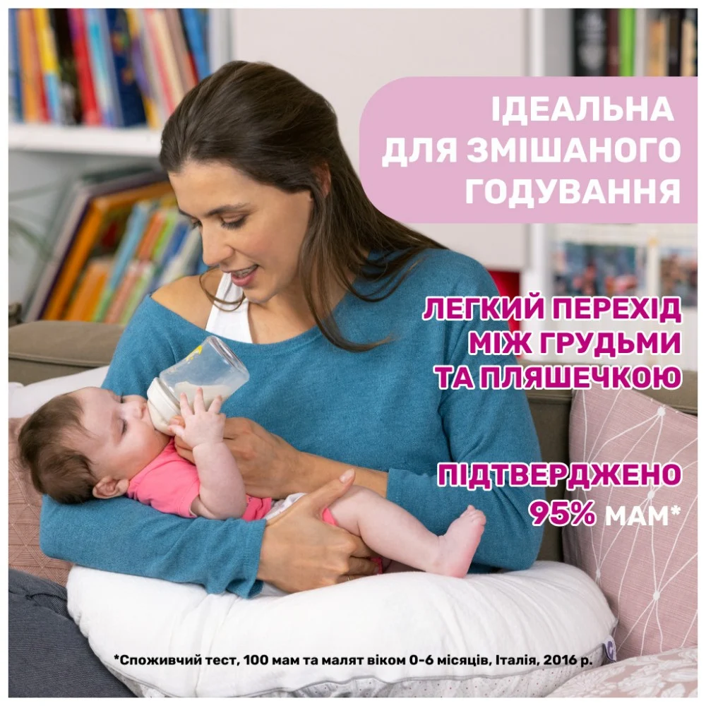Пляшечка для годування Chicco Natural Feeling силікон середній потік 250мл бежовий (81323.30) — фото 4
