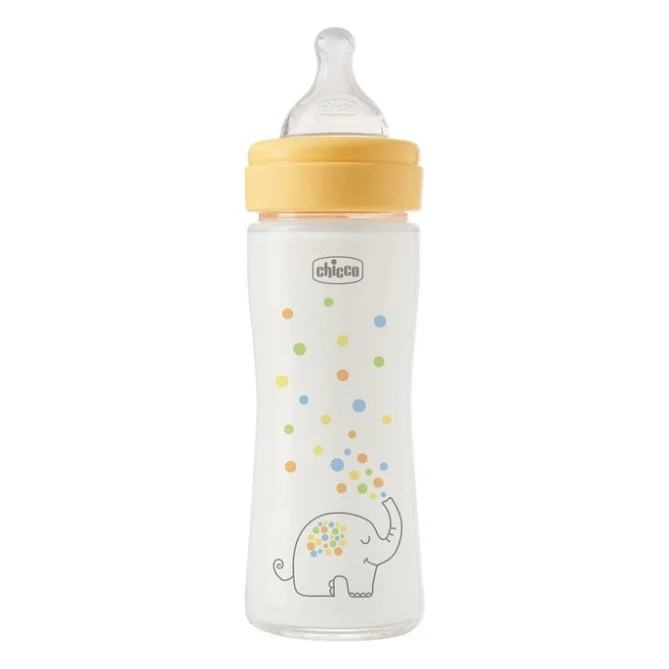 Пляшечка для годування Chicco Perfect Easy силіконова, від 0+ міс. повільний потік 240 мл (20252.30)