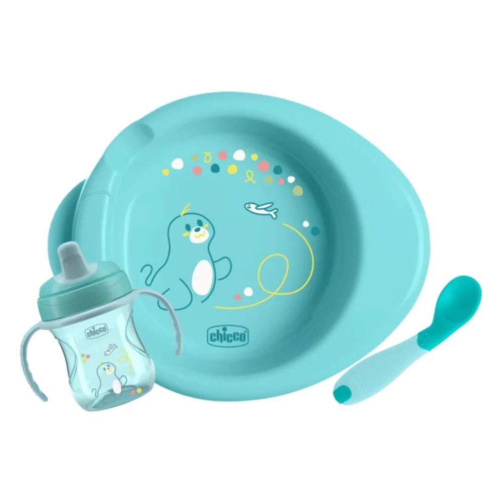 Набір дитячого посуду Chicco Set Prima Pappa 6м+ Блакитний (16200.25)