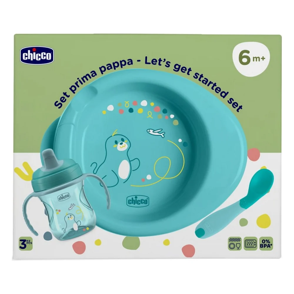 Набір дитячого посуду Chicco Set Prima Pappa 6м+ Блакитний (16200.25) — фото 7