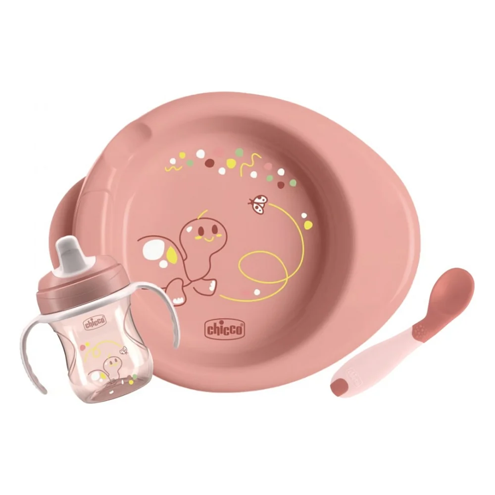 Набір дитячого посуду Chicco Set Prima Pappa 6м+ Рожевий (16200.15)