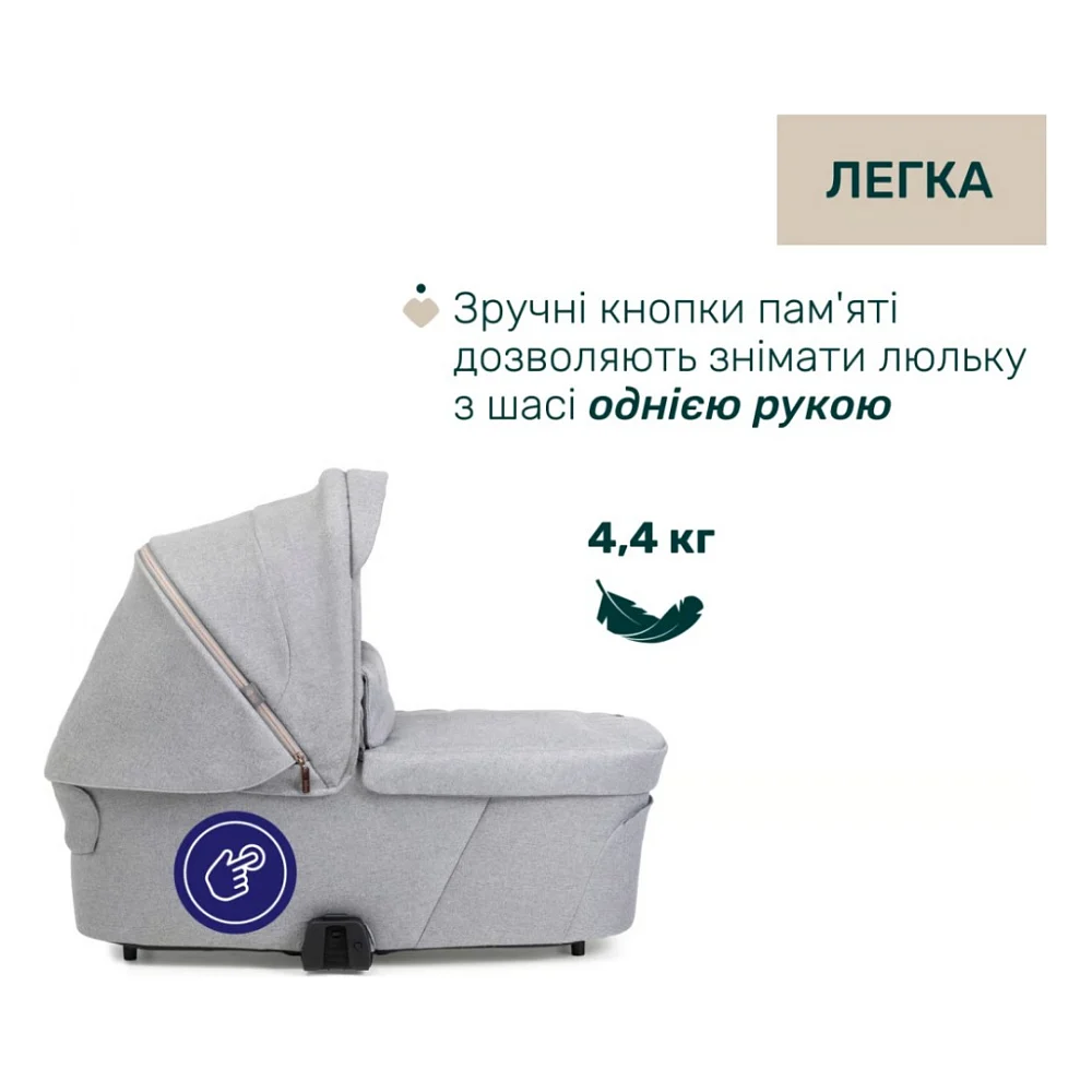 Коляска Chicco 2 в 1 Bellagio 2 Світло-сіра (2900990903252) (87183.40.01) — фото 2