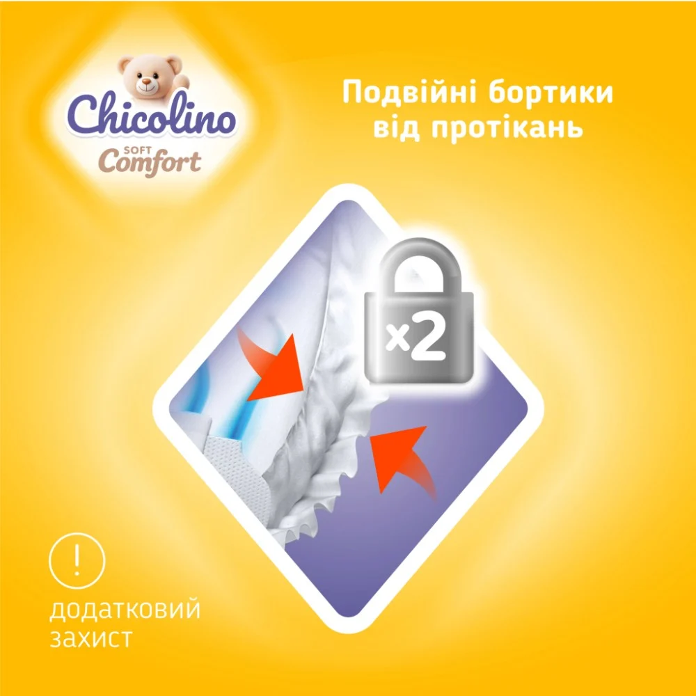 Підгузки Chicolino Soft comfort Розмір 4 (7-14кг) 34 шт (4820204703547) — фото 5