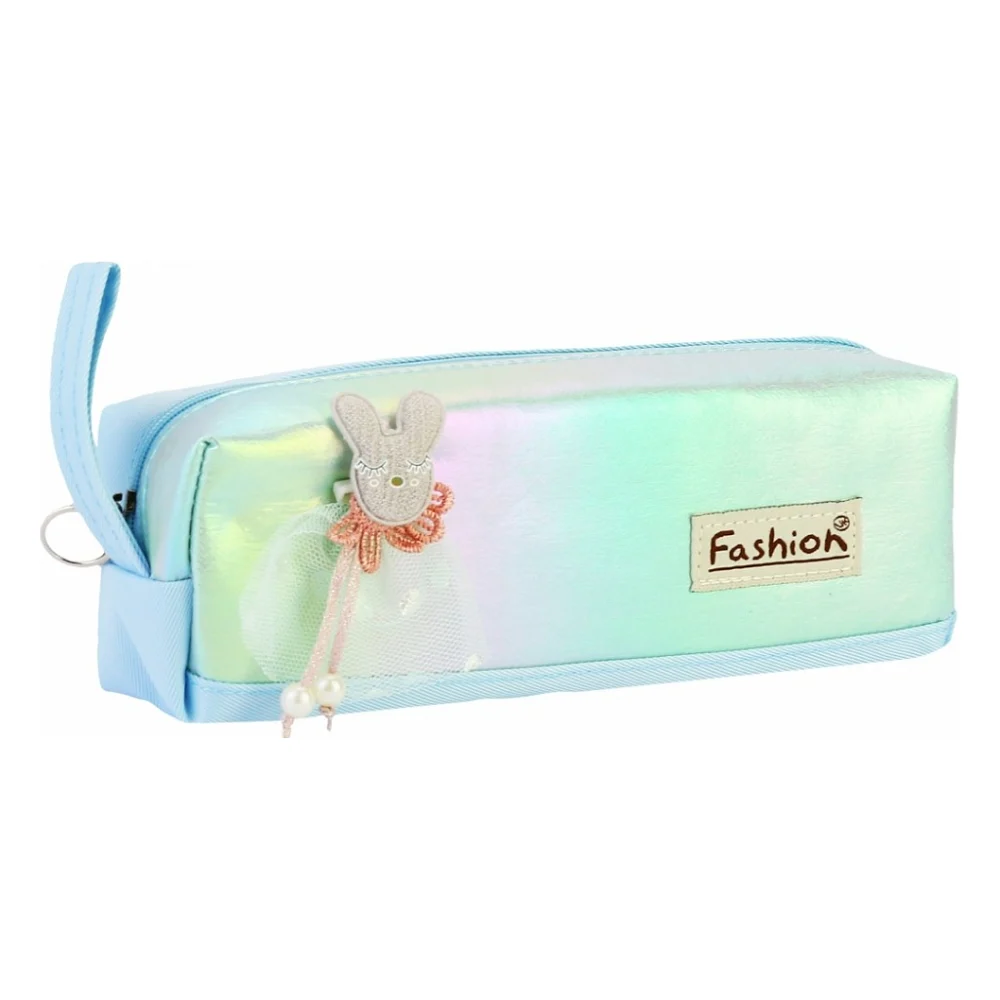 Пенал Cool For School 1 відділення з аплікацією Блакитний (CF6891-blue)