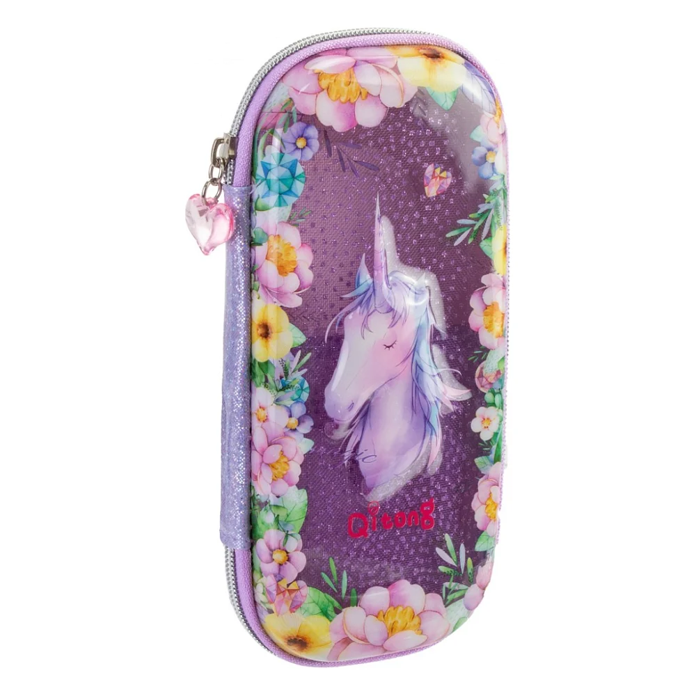 Пенал Cool For School з віконцем 1 відділення з органайзером фіолетовий (QT-5751-Purple)