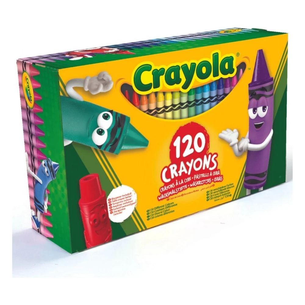 Олівці кольорові Crayola воскові, 120 шт зі стругачкою (52-6920)