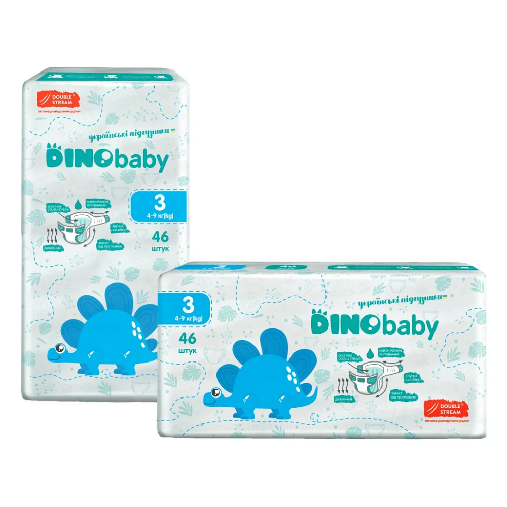 Підгузки Dino Baby Розмір 3 (4-9 кг) 46 шт (4823098410607)