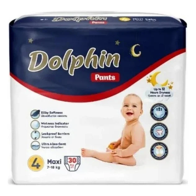 Підгузки Dolphin Dolphin 4 maxi 7-18 кг 30 шт (8680131207237)