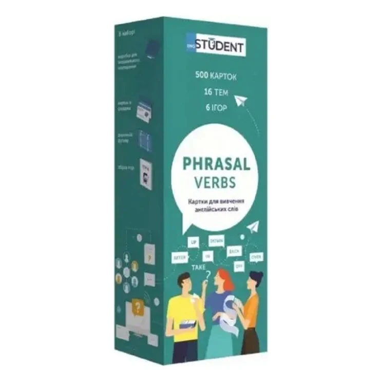 Навчальний набір English Student Картки для вивчення англійської мови Phrasal Verbs, українська (59123258)