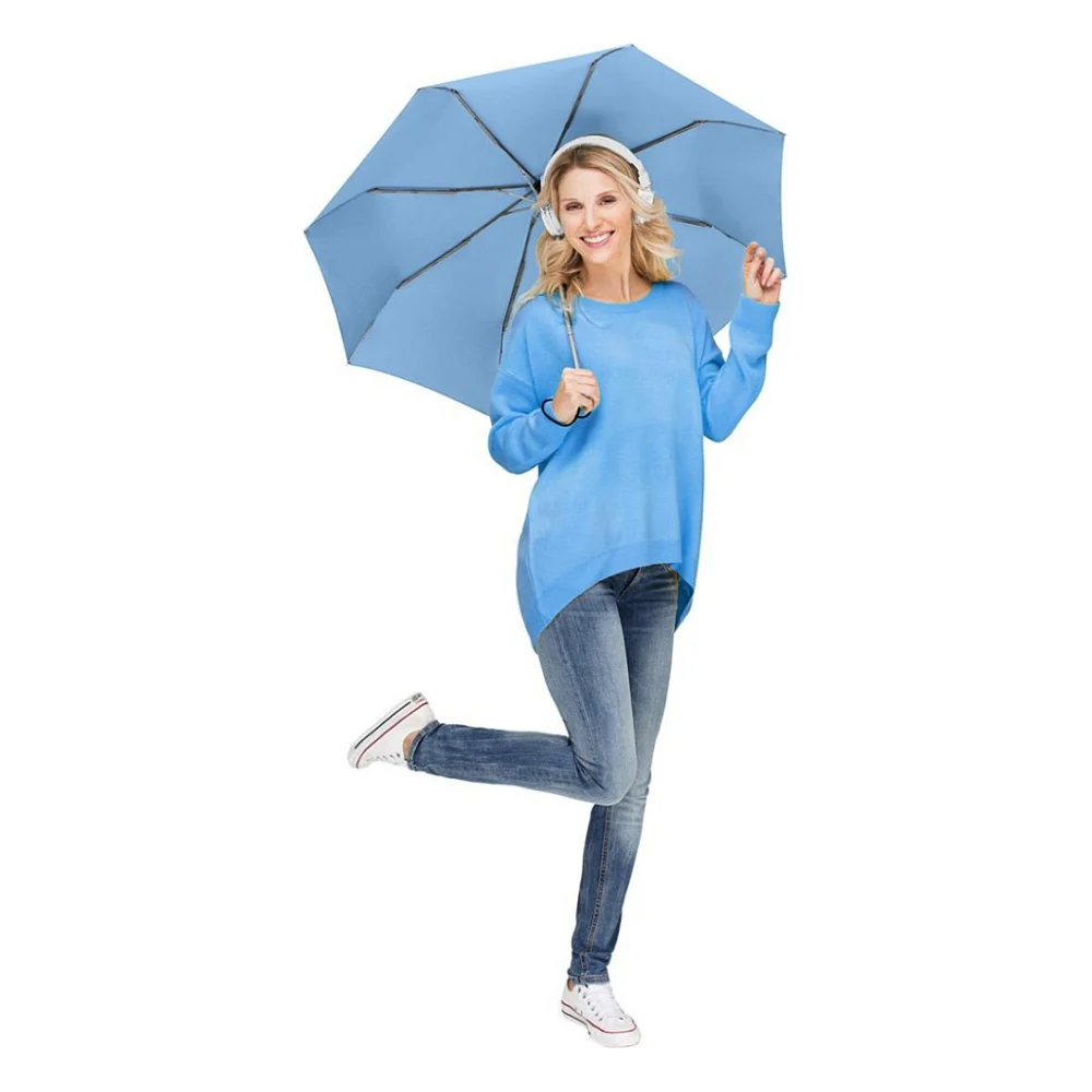 Парасоля Fare Mini Pocket AOC 5460 міні автоматична 97 см light blue (FR.5460 light blue) — фото 8