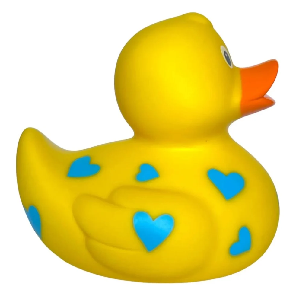 Іграшка для ванної Funny Ducks Качка Жовта у блакитних сердечках (0905) — фото 5