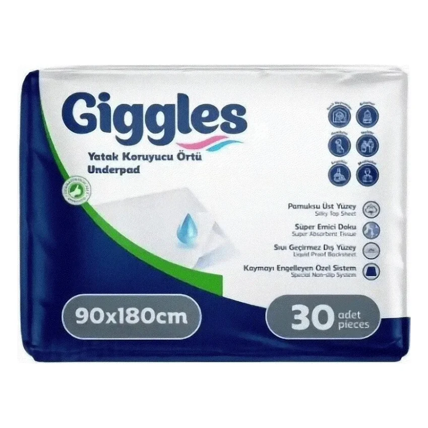 Пелюшки для малюків Giggles 90х180 см 30 шт (8680131206308)
