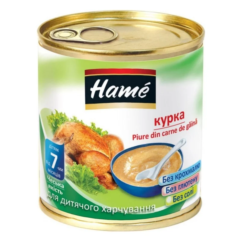 Дитяче пюре Hame м`ясне курка, 100 г (8595139726218)