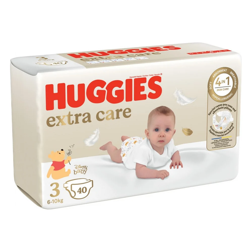 Підгузки Huggies Extra Care Size 3 (6-10 кг) 40 шт (5029053574400) — фото 2