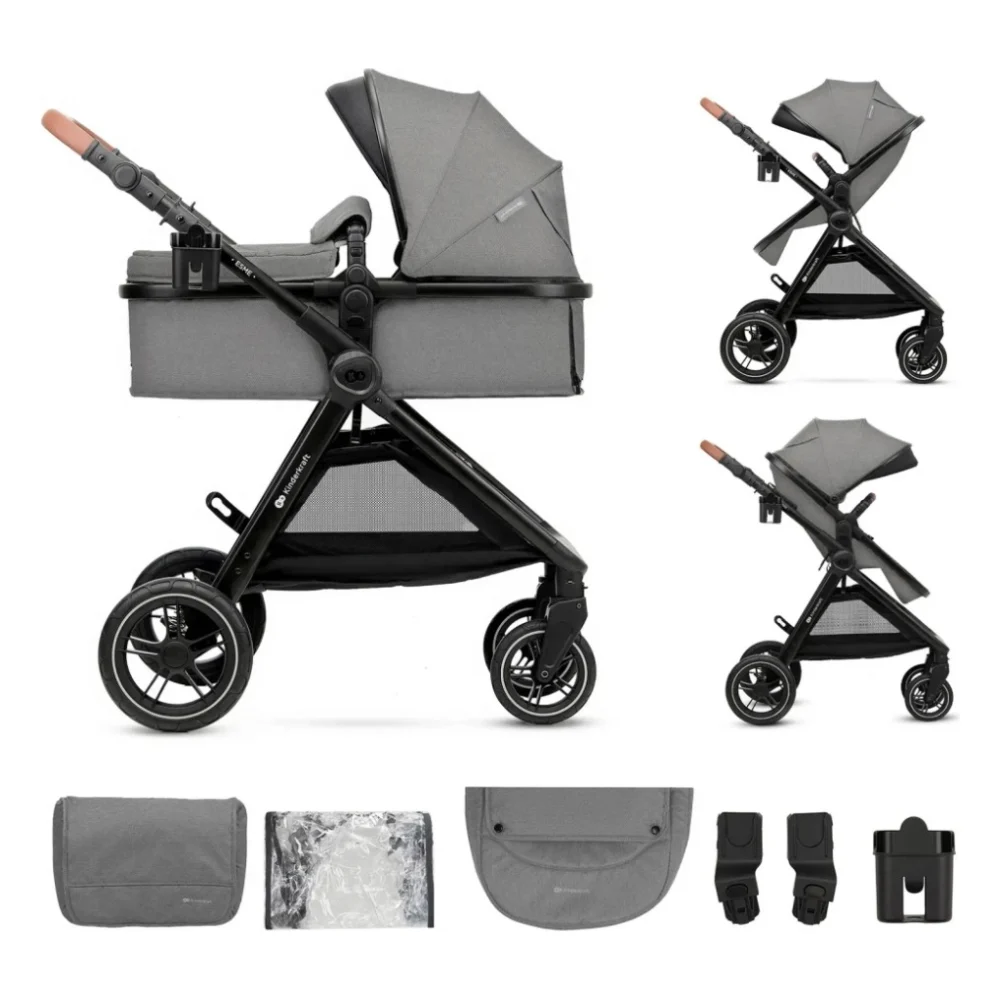 Коляска Kinderkraft 2 в 1 Esme Grey (KSESME00GRY2000) (5902533929658)