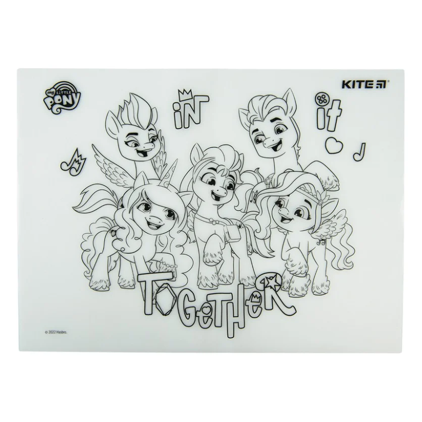 Підкладка настільна Kite силіконова розмальовка My Little Pony, 30х40см (LP22-424) — фото 4