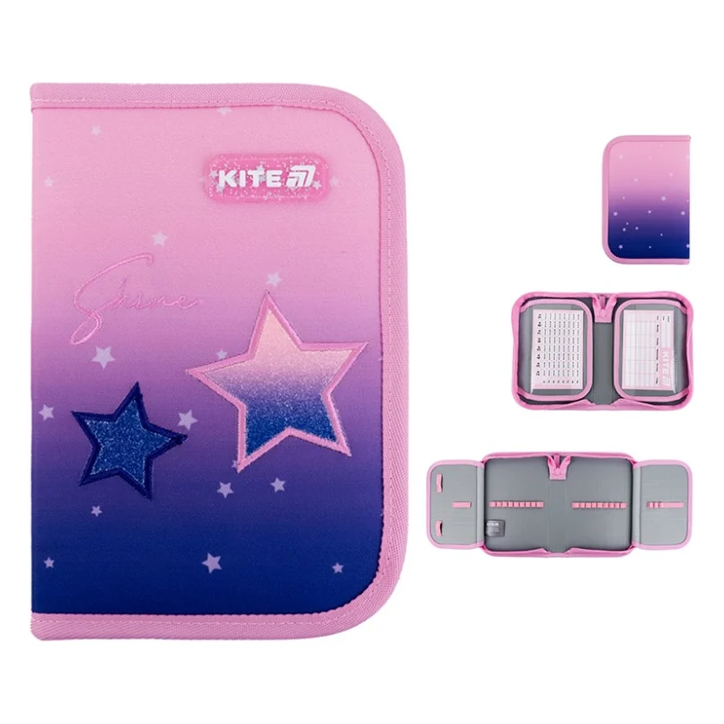 Пенал Kite 622 Sparkling, 1 відділення, 2 відвороти (K25-622-1)
