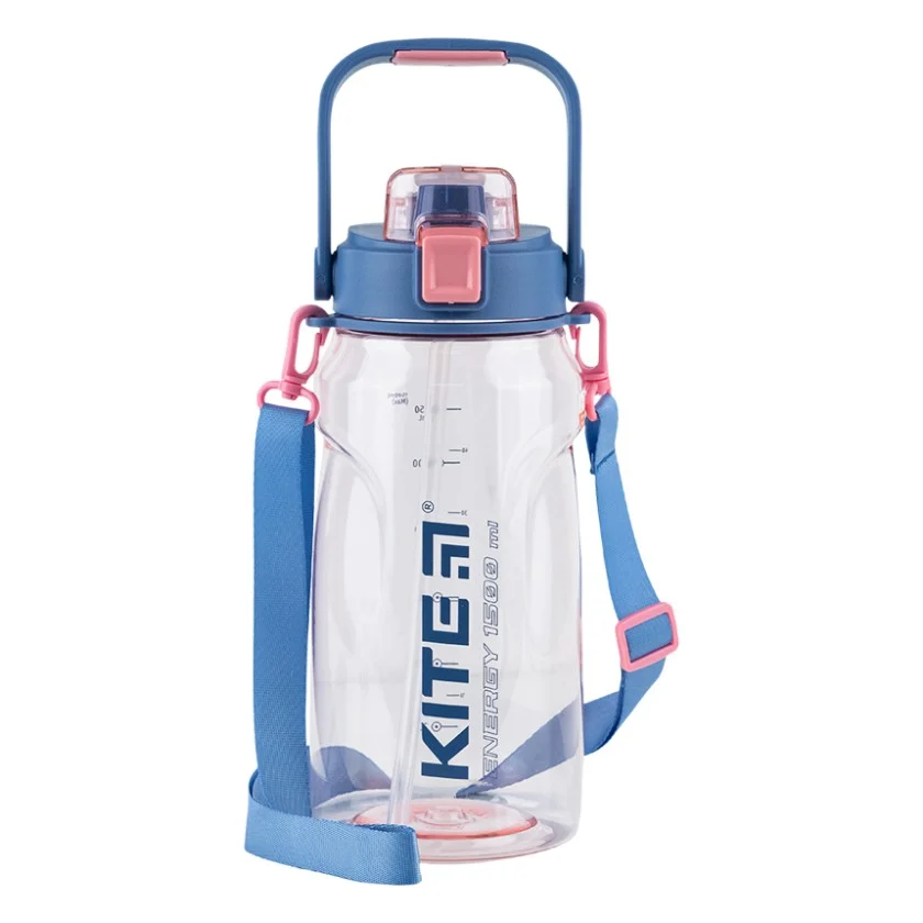 Поїльник-непроливайка Kite 1500 мл, рожева (K24-1202-2)