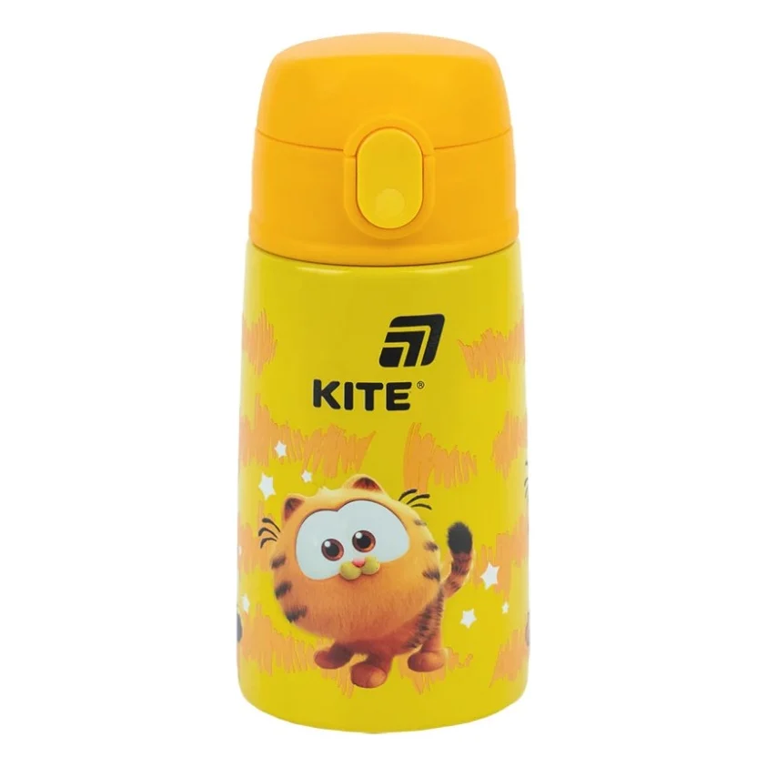 Поїльник-непроливайка Kite Garfield термос з трубочкою 400 мл (GF25-1261)