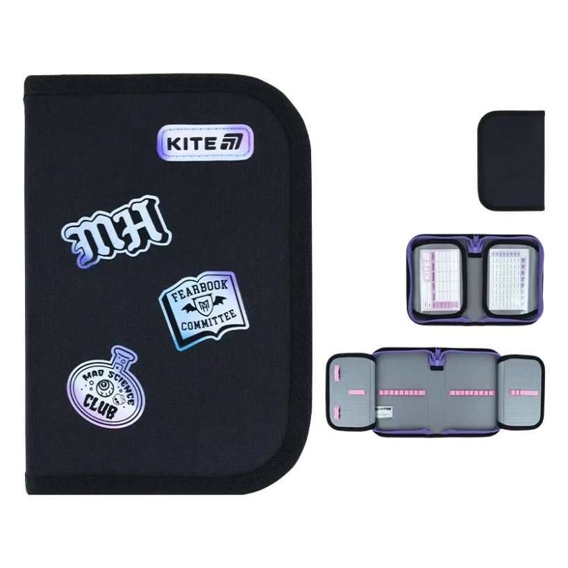 Пенал Kite Monster High 622, без наповнення, 1 відділення, 2 відвороти (MH26-622)