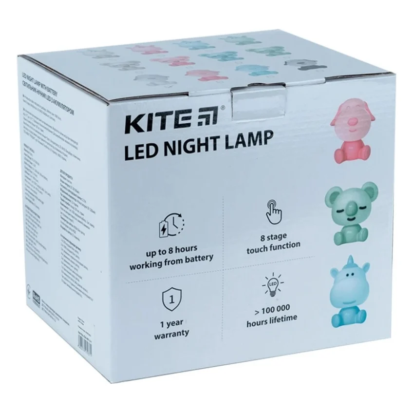 Нічник Kite Світильник LED з акумулятором Doggy, чорно-білий (K24-491-3-4) — фото 3