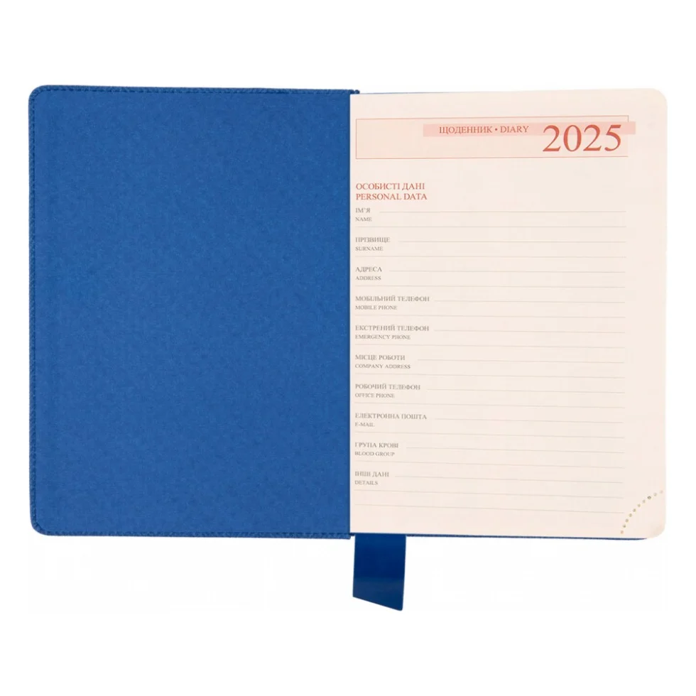 Тижневик Leo planner датований 2025 Identico 12x20 см синій (252512) — фото 3
