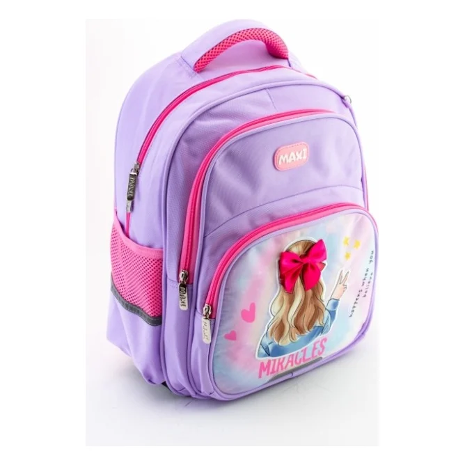 Рюкзак шкільний Maxi 15" Рожевий з бузковим (MX86302)