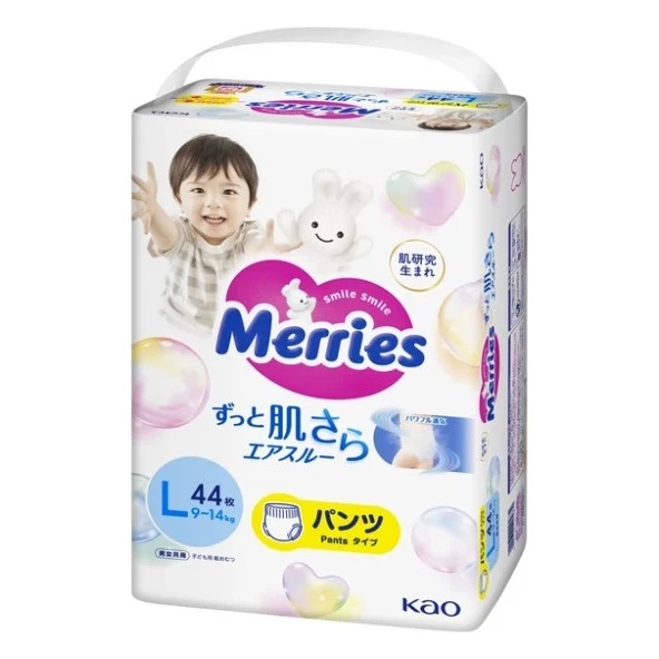 Підгузки Merries Трусики Super Jumbo L (9-14 кг) 44 шт. (4901301425874) — фото 6