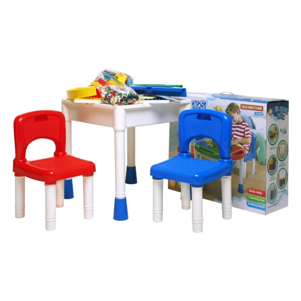 Дитячий стіл Microlab Toys Конструктор Ігровий Центр + 2 стільці (GT-14) — фото 3