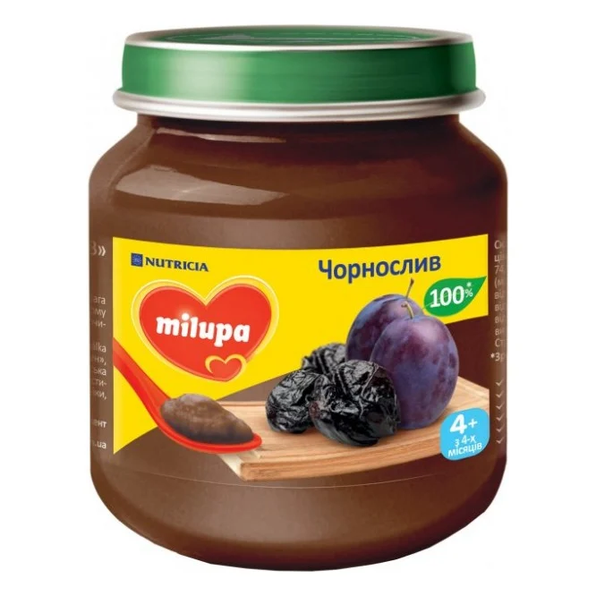 Дитяче пюре Milupa Чорнослив з 4 місяців 125 г (5900852051395)